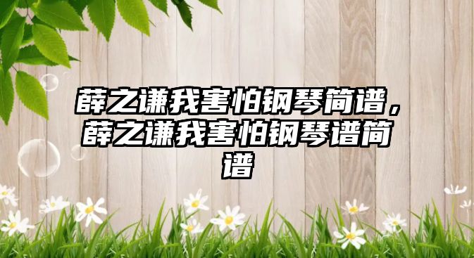 薛之謙我害怕鋼琴簡譜，薛之謙我害怕鋼琴譜簡譜