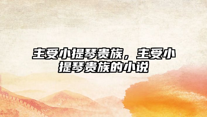 主受小提琴貴族，主受小提琴貴族的小說