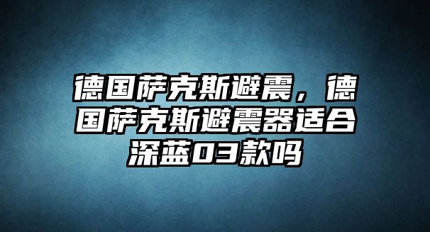 德國薩克斯避震，德國薩克斯避震器適合深藍03款嗎