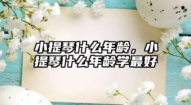 小提琴什么年齡，小提琴什么年齡學(xué)最好