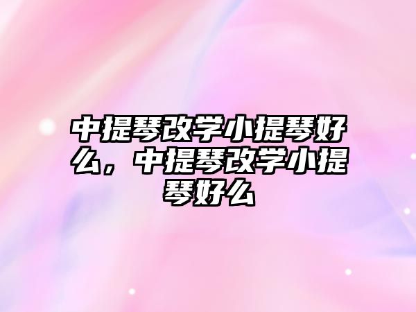 中提琴改學小提琴好么，中提琴改學小提琴好么