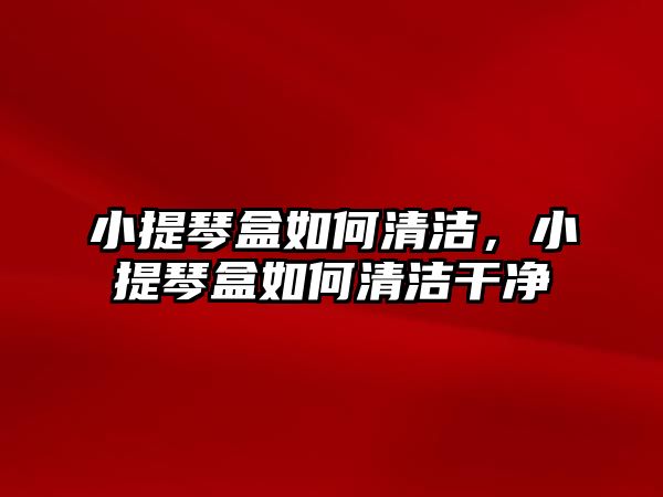 小提琴盒如何清潔，小提琴盒如何清潔干凈