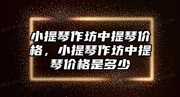 小提琴作坊中提琴價格，小提琴作坊中提琴價格是多少