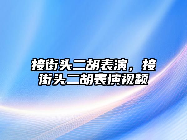 接街頭二胡表演，接街頭二胡表演視頻