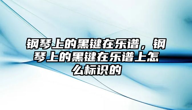 鋼琴上的黑鍵在樂譜，鋼琴上的黑鍵在樂譜上怎么標識的