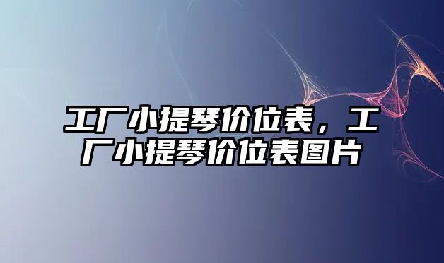 工廠小提琴價位表，工廠小提琴價位表圖片