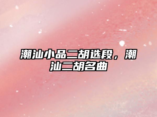 潮汕小品二胡選段，潮汕二胡名曲