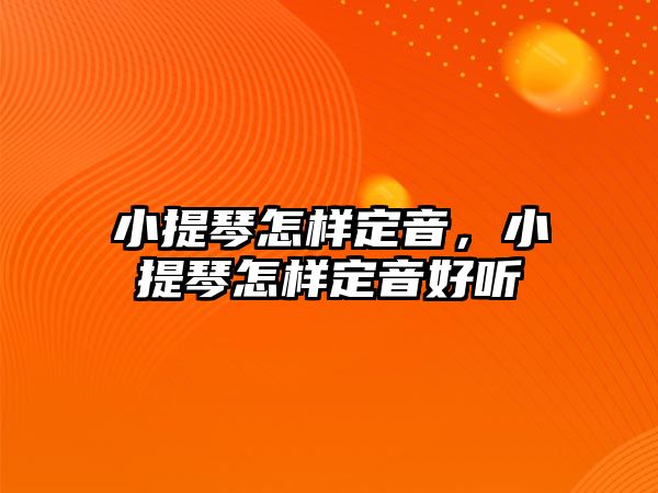 小提琴怎樣定音，小提琴怎樣定音好聽