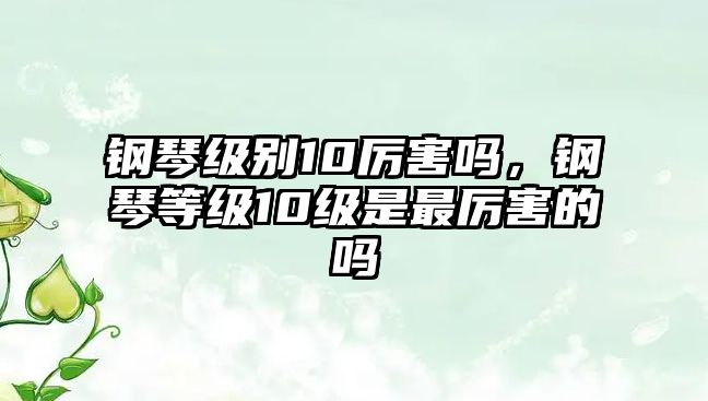 鋼琴級別10厲害嗎，鋼琴等級10級是最厲害的嗎