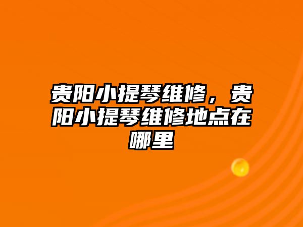 貴陽小提琴維修，貴陽小提琴維修地點在哪里