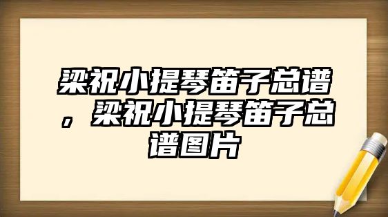 梁祝小提琴笛子總譜，梁祝小提琴笛子總譜圖片