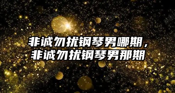 非誠勿擾鋼琴男哪期，非誠勿擾鋼琴男那期