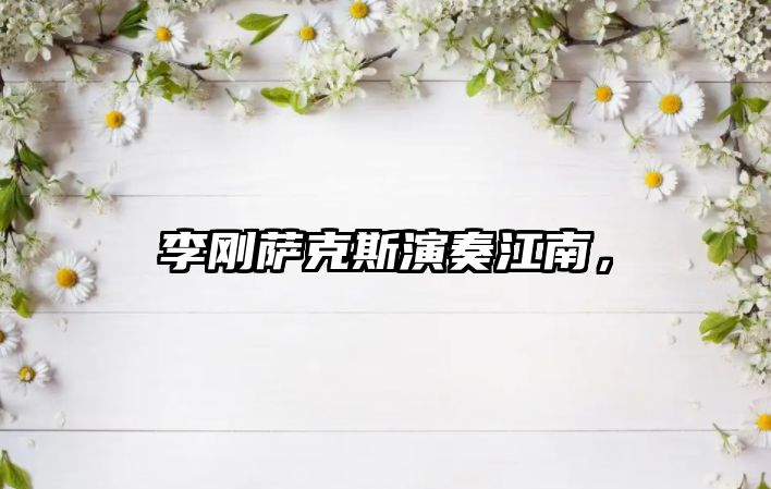 李剛薩克斯演奏江南，