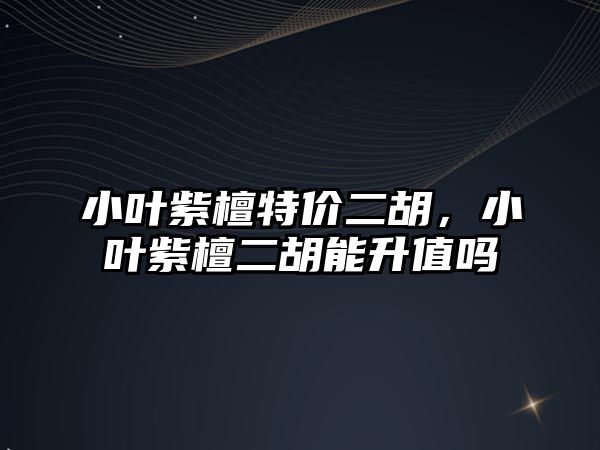 小葉紫檀特價二胡，小葉紫檀二胡能升值嗎