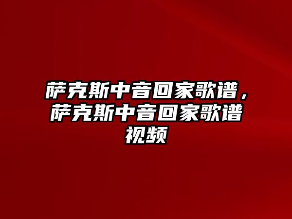 薩克斯中音回家歌譜，薩克斯中音回家歌譜視頻