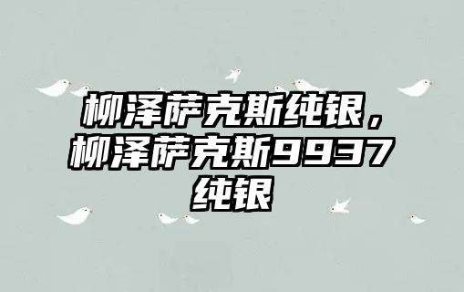 柳澤薩克斯純銀，柳澤薩克斯9937純銀