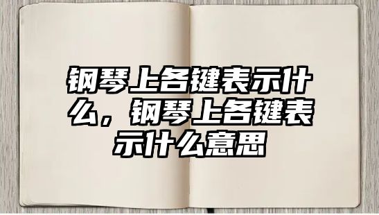 鋼琴上各鍵表示什么，鋼琴上各鍵表示什么意思