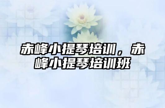 赤峰小提琴培訓，赤峰小提琴培訓班