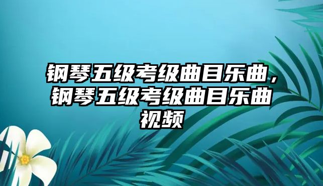 鋼琴五級(jí)考級(jí)曲目樂曲，鋼琴五級(jí)考級(jí)曲目樂曲視頻