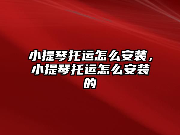 小提琴托運怎么安裝，小提琴托運怎么安裝的