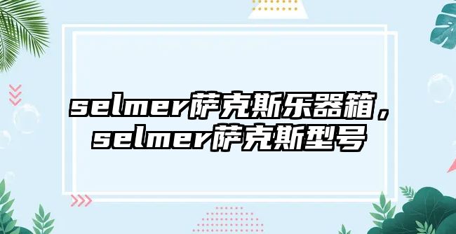 selmer薩克斯樂(lè)器箱，selmer薩克斯型號(hào)