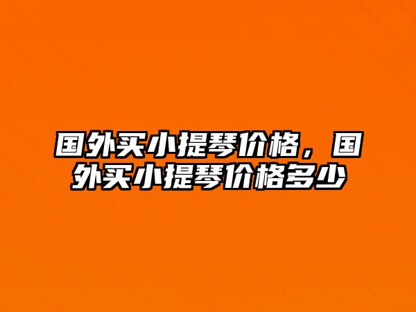 國外買小提琴價格，國外買小提琴價格多少