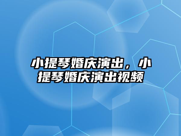 小提琴婚慶演出，小提琴婚慶演出視頻