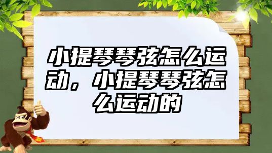 小提琴琴弦怎么運動，小提琴琴弦怎么運動的