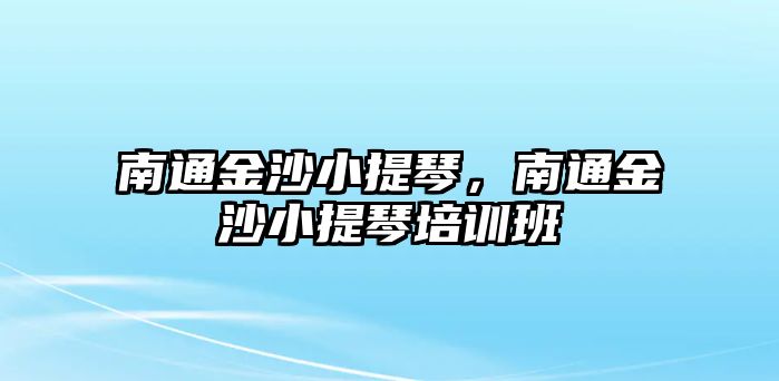 南通金沙小提琴，南通金沙小提琴培訓班