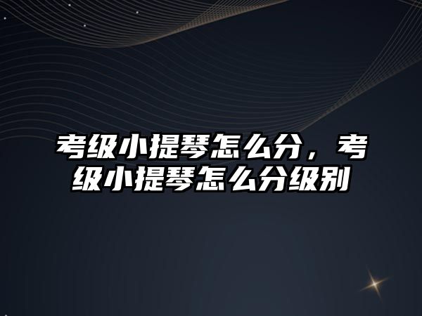 考級(jí)小提琴怎么分，考級(jí)小提琴怎么分級(jí)別