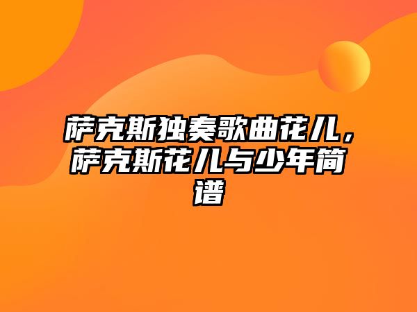 薩克斯獨奏歌曲花兒，薩克斯花兒與少年簡譜