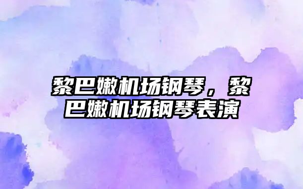 黎巴嫩機場鋼琴，黎巴嫩機場鋼琴表演