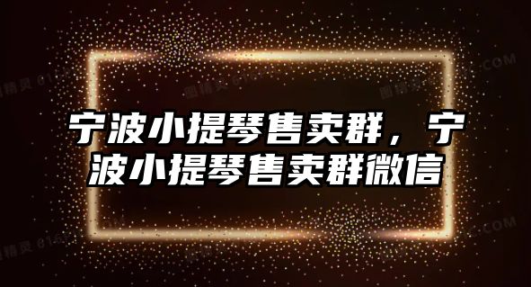 寧波小提琴售賣群，寧波小提琴售賣群微信