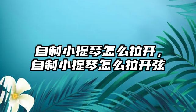 自制小提琴怎么拉開，自制小提琴怎么拉開弦