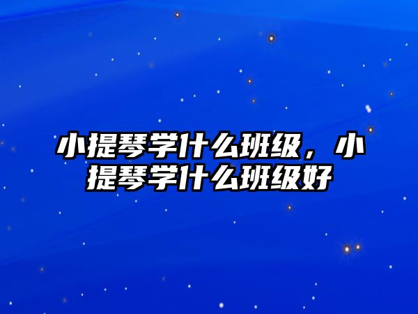 小提琴學(xué)什么班級，小提琴學(xué)什么班級好