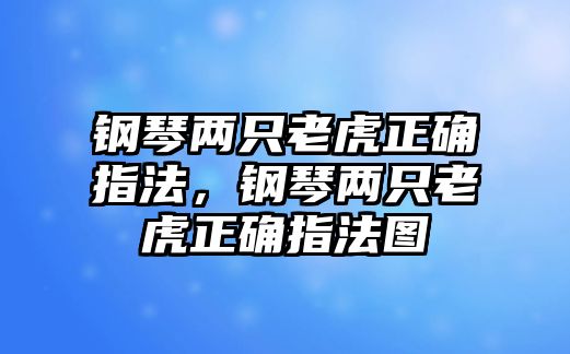 鋼琴兩只老虎正確指法，鋼琴兩只老虎正確指法圖