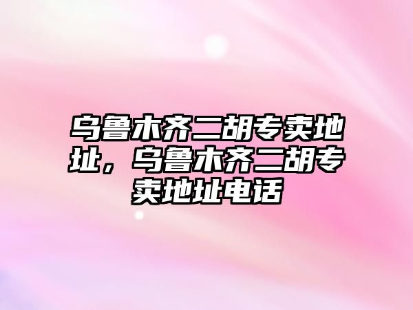 烏魯木齊二胡專賣地址，烏魯木齊二胡專賣地址電話