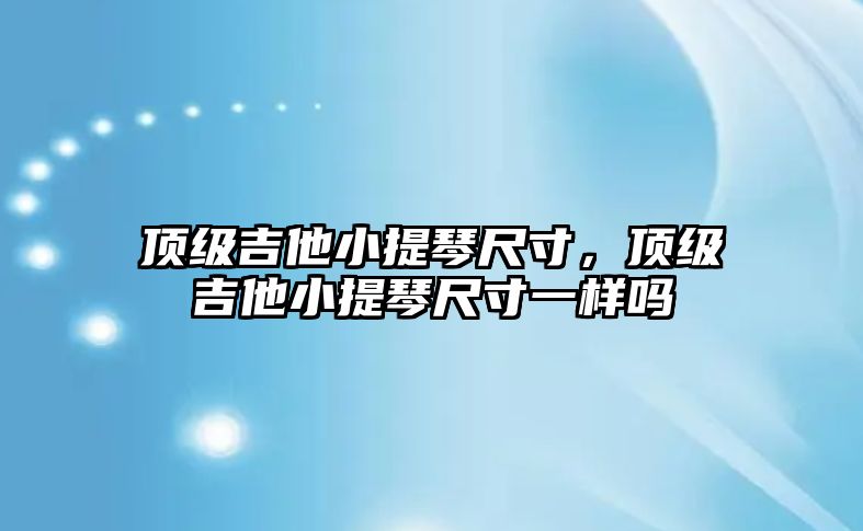 頂級吉他小提琴尺寸，頂級吉他小提琴尺寸一樣嗎