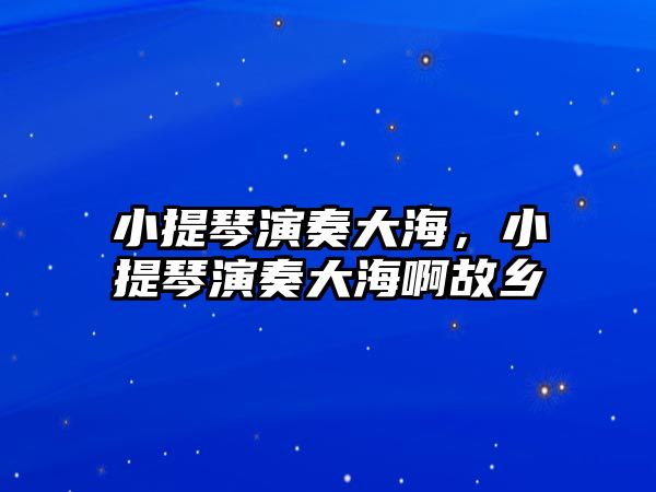 小提琴演奏大海，小提琴演奏大海啊故鄉