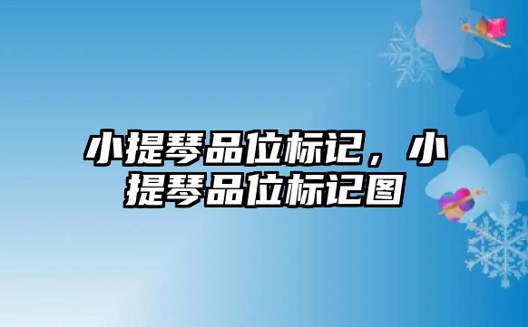 小提琴品位標記，小提琴品位標記圖