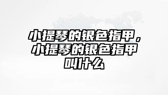 小提琴的銀色指甲，小提琴的銀色指甲叫什么