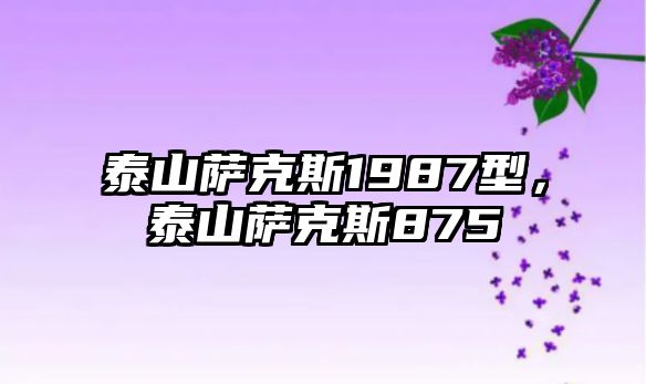 泰山薩克斯1987型，泰山薩克斯875