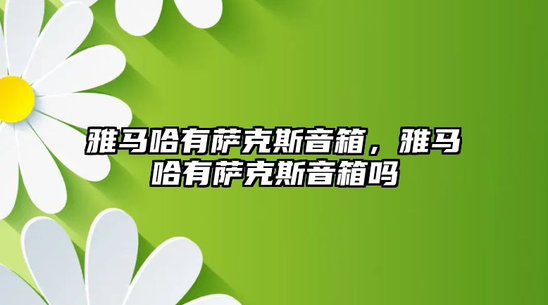 雅馬哈有薩克斯音箱，雅馬哈有薩克斯音箱嗎