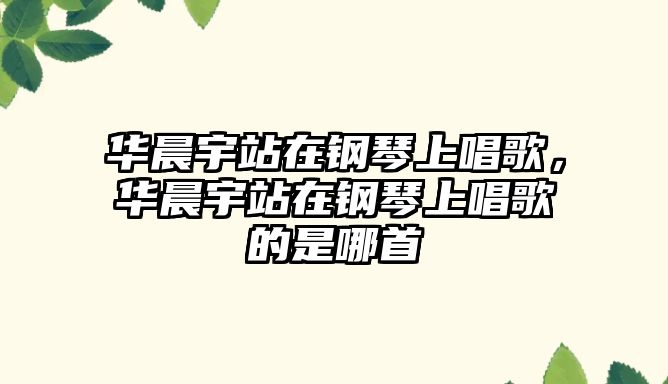 華晨宇站在鋼琴上唱歌，華晨宇站在鋼琴上唱歌的是哪首