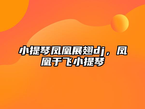 小提琴鳳凰展翅dj，鳳凰于飛小提琴