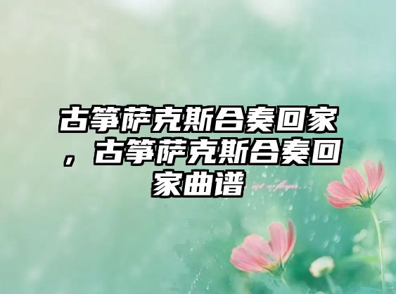 古箏薩克斯合奏回家，古箏薩克斯合奏回家曲譜