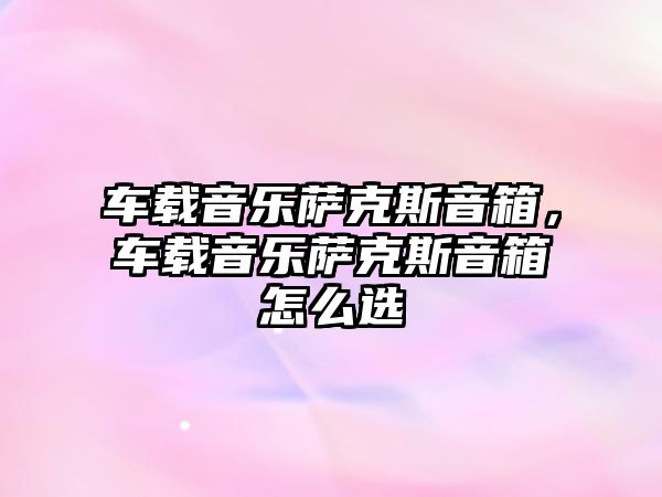 車載音樂薩克斯音箱，車載音樂薩克斯音箱怎么選