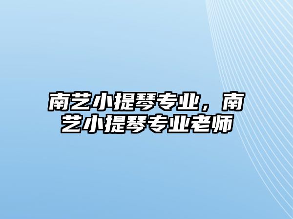 南藝小提琴專業，南藝小提琴專業老師