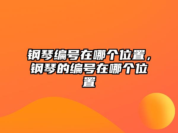 鋼琴編號(hào)在哪個(gè)位置，鋼琴的編號(hào)在哪個(gè)位置