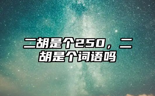 二胡是個250，二胡是個詞語嗎